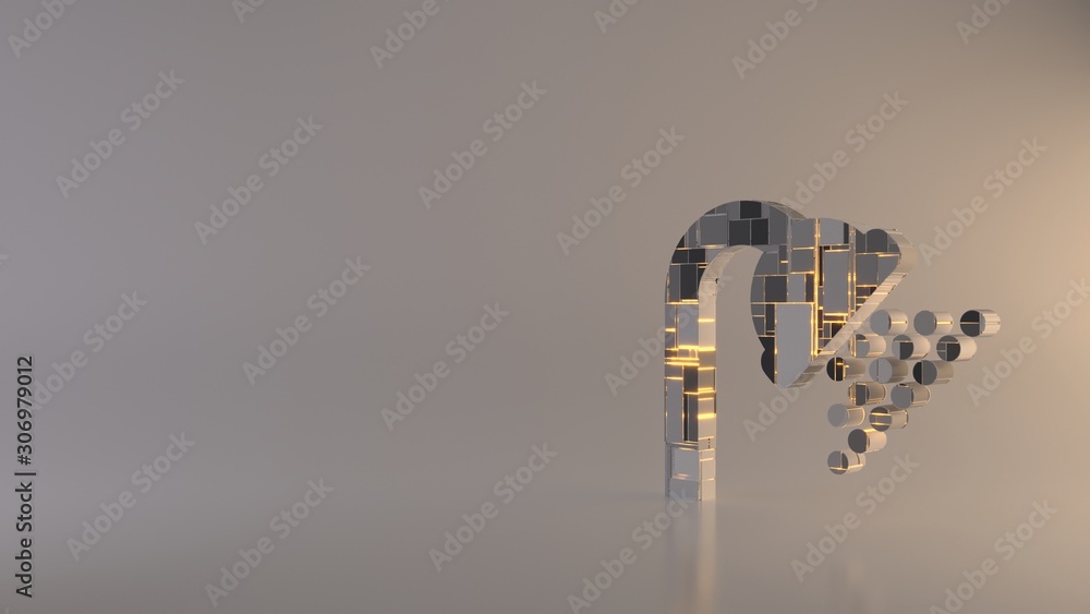 Poster light background 3d rendering symbol of shower icon