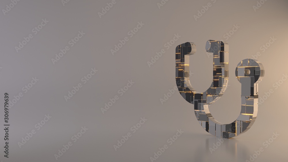 Poster light background 3d rendering symbol of stethoscope icon