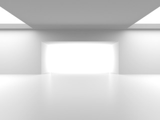Futuristic White Architecture Design Background