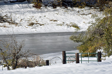 Pond on the Snow