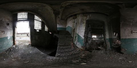 Abandoned Building 360 Panorama