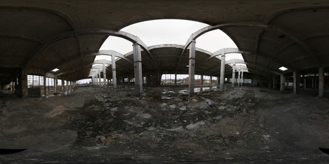 Abandoned Building 360 Panorama