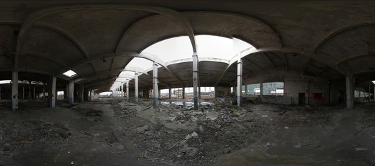 Abandoned Building 360 Panorama