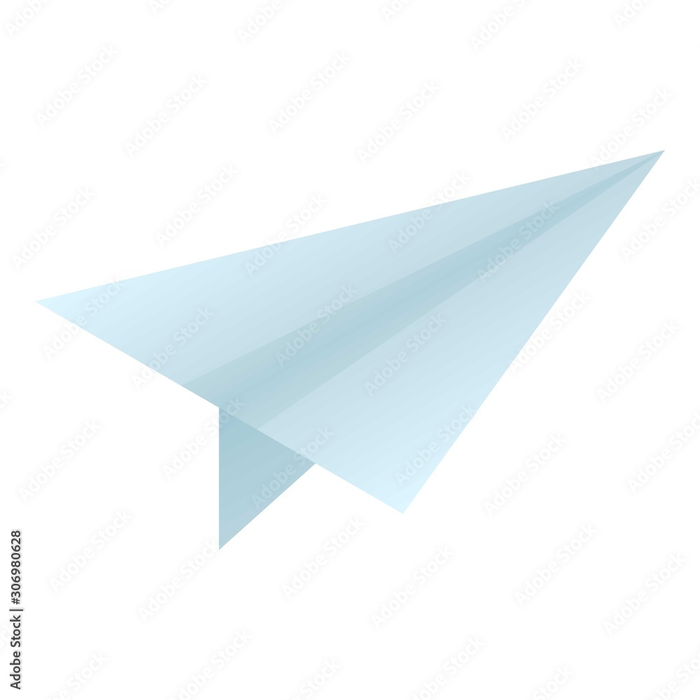 Poster paper airplane icon. isometric of paper airplane vector icon for web design isolated on white backgr