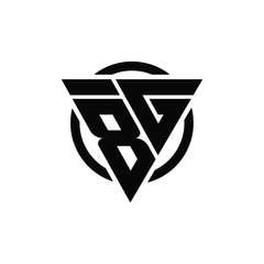 8G G8 Triangle Logo Circle Monogram Design Vector Super Hero Concept