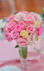 bouquet in the hands of the bride