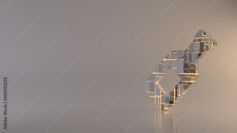Poster light background 3d rendering symbol of wine bottle icon