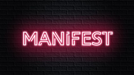 red neon video animation manifest