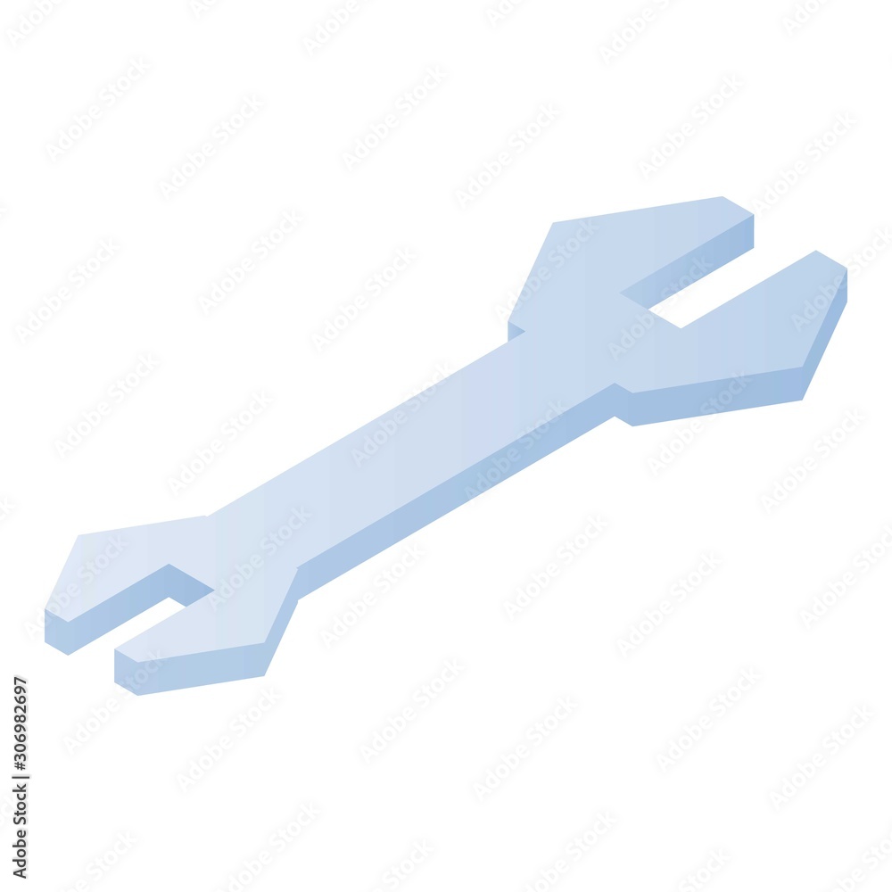 Poster wrench icon. isometric of wrench vector icon for web design isolated on white background