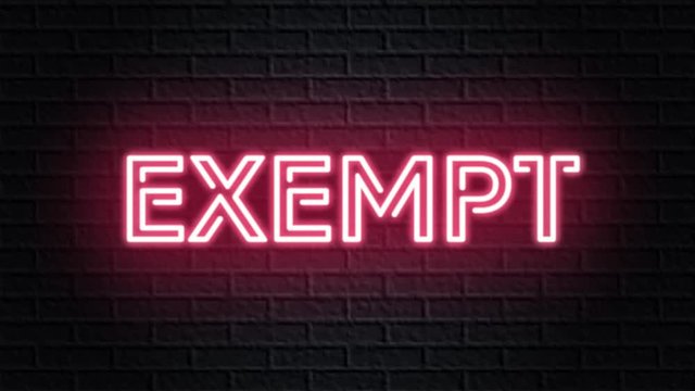 red neon video animation exempt