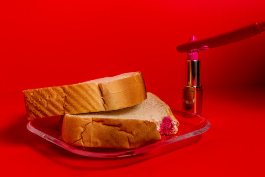 Cosmedible - Pink Lipstick On Plain White Bread 