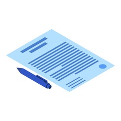 Works paper icon. Isometric of works paper vector icon for web design isolated on white background