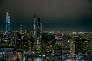 New York skyline during the night
