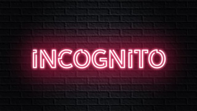 red neon video animation incognito