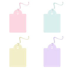Cute pastel colored tag! Delicate and fun vector illustration