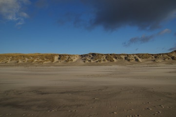 Fototapeta na wymiar Sandstrand und Dünen an dänemarks Nordseeküste