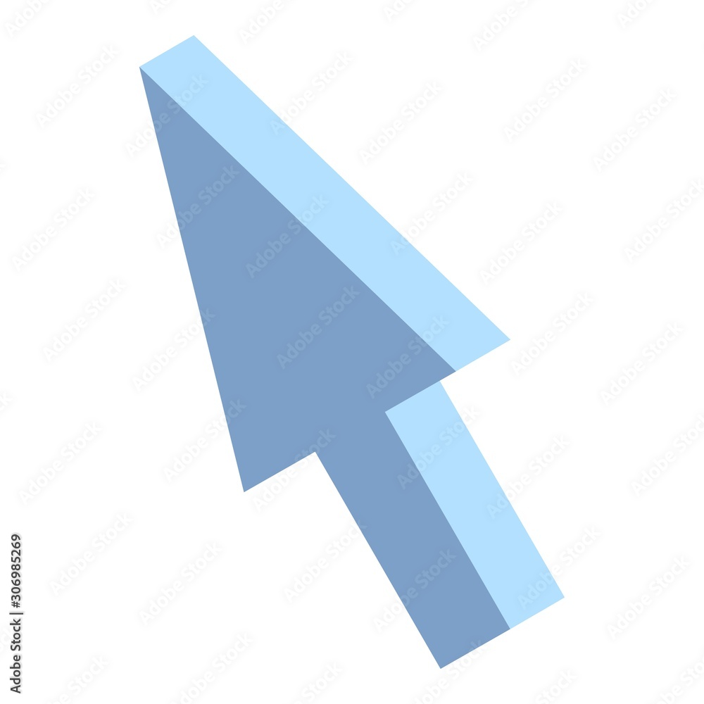 Poster mouse cursor icon. isometric of mouse cursor vector icon for web design isolated on white background