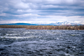 Russian northern landscape. Kola Peninsula, the Arctic. Murmansk region
