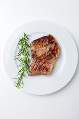Fresh steak grilled with herbs