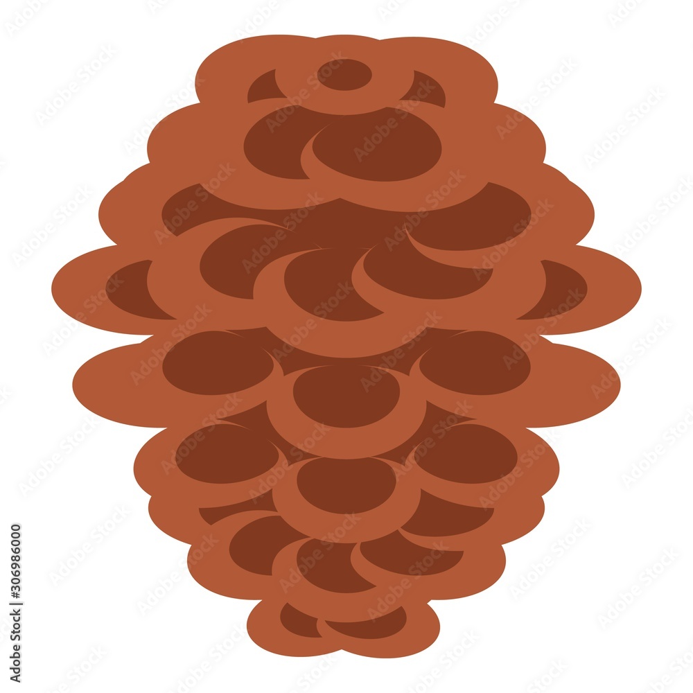 Poster autumn pine cone icon. isometric of autumn pine cone vector icon for web design isolated on white ba