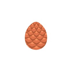 Small pine cone icon. Isometric of small pine cone vector icon for web design isolated on white background