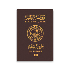 Realistic 3d Passport qatar