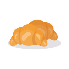 Crispy croissants bread. vector illustration