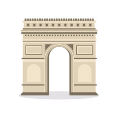 Flat vector illustration of triumphal arch.