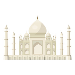 Indian palace. Kings palace. White palace, vector illustration