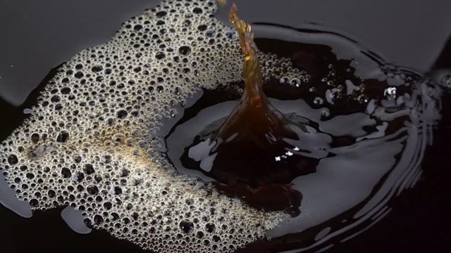 Coffee and Sugar Cubes In Slow Motion 2