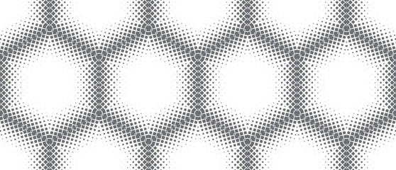 Abstract seamless pattern of geometric shapes. Stars in a hexagonal grid.