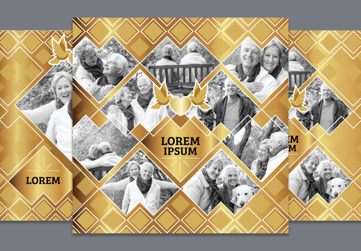 Gold Diamond Social Media Posts Layouts
