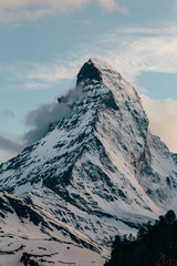 Beautiful Matterhorn. Close-up from Zermatt, Switzerland. 