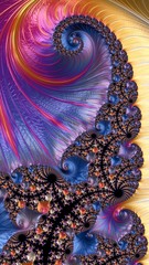 Artfully 3D rendering fractal background