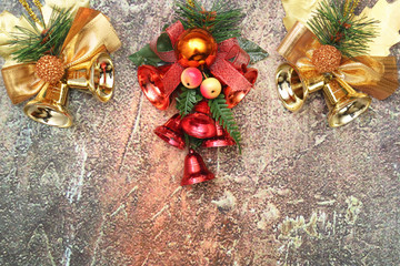 Merry christmas and a happy new year! Greeting Cards. Holiday decorations on a plain background...