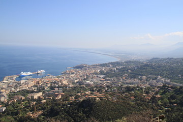 Vue panoramique sur Bastia