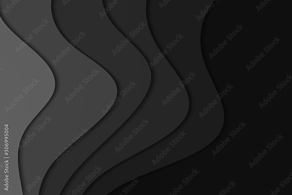Poster abstract background with curve lines and waves. paper cut illustration.