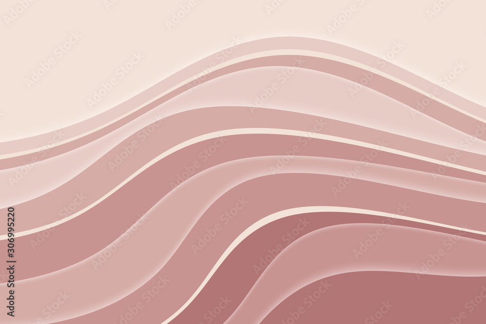 Poster abstract background with curve lines and waves. paper cut illustration.