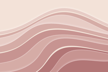 Abstract background with curve lines and waves. Paper cut illustration.