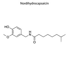 nordihydrocapsaicin Skeletal formula of Chemical element