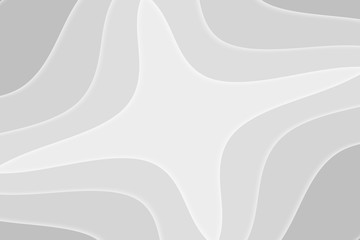 Abstract background with curve lines and waves. Paper cut illustration.