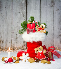 Nikolaus Stiefel - gefüllter Nikolausstiefel mit Lebkuchenmann