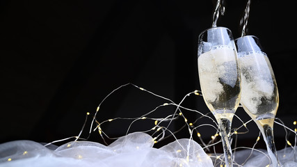 New Year Eve 2022 pour champagne or sparkling wine.