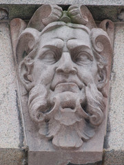 stone carving, italy, face