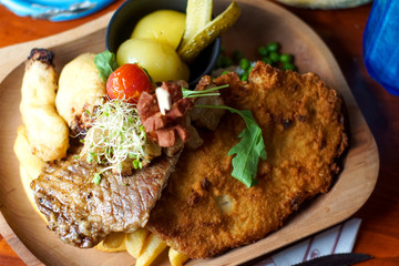 Chicken dish on a restaurant table