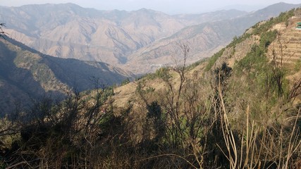 Naklejka premium landscape in the mountains
