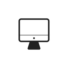 Computer icon. Display screen symbol. Logo design element