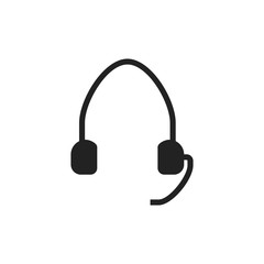 Headphone icon. Call center symbol. Logo design element