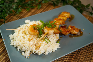 Chicken dish on a restaurant table