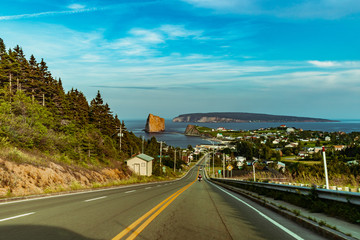 The Percé Rock in the evening